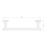 Axus Streamline Towel Rail 30cm - Matt Black
